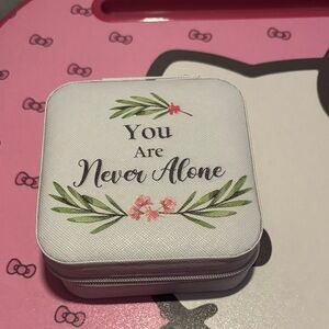 White Jewelry Box with Floral Design